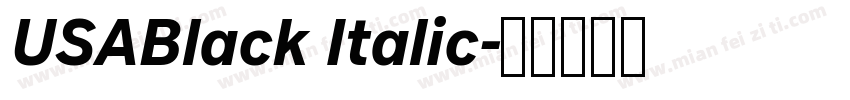 USABlack Italic字体转换